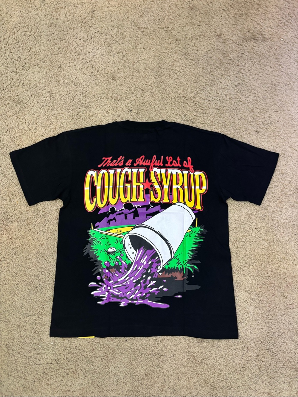 That's a Awful Lot of Cough Syrup Baseball Tee (Black)